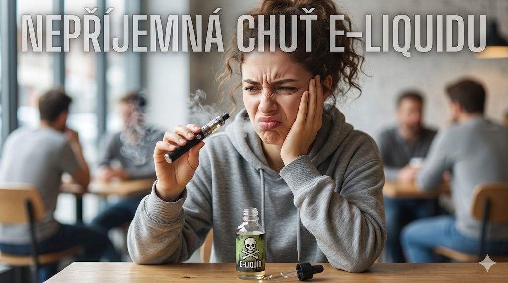 Nepříjemná chuť e-liquidu